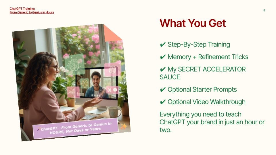 ChatGPT Training: From Generic to Genius gallery image