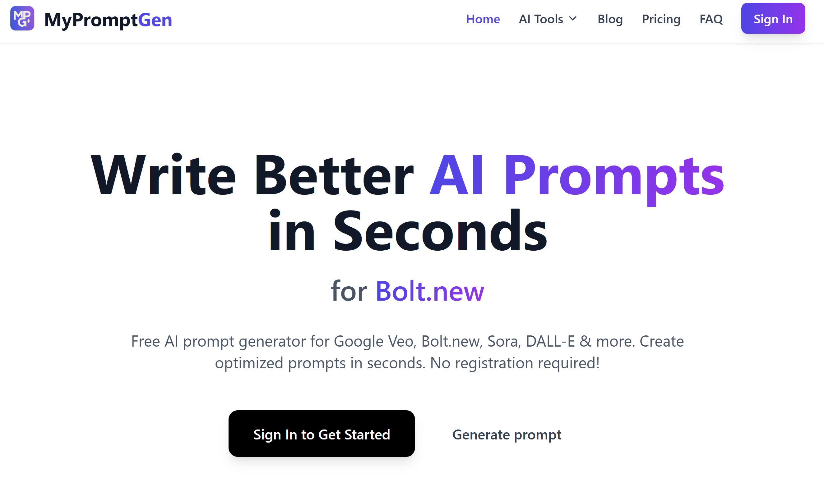Mypromptgen - Yüksek kaliteli AI, saniyeler içinde zahmetsizce istenir. medya 2