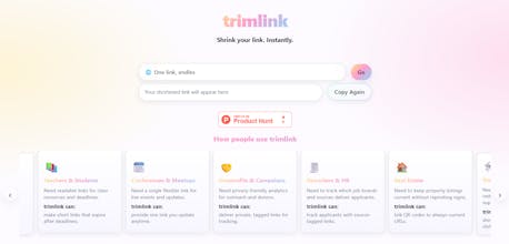 Trimlink - Short Links With Superpowers gallery image