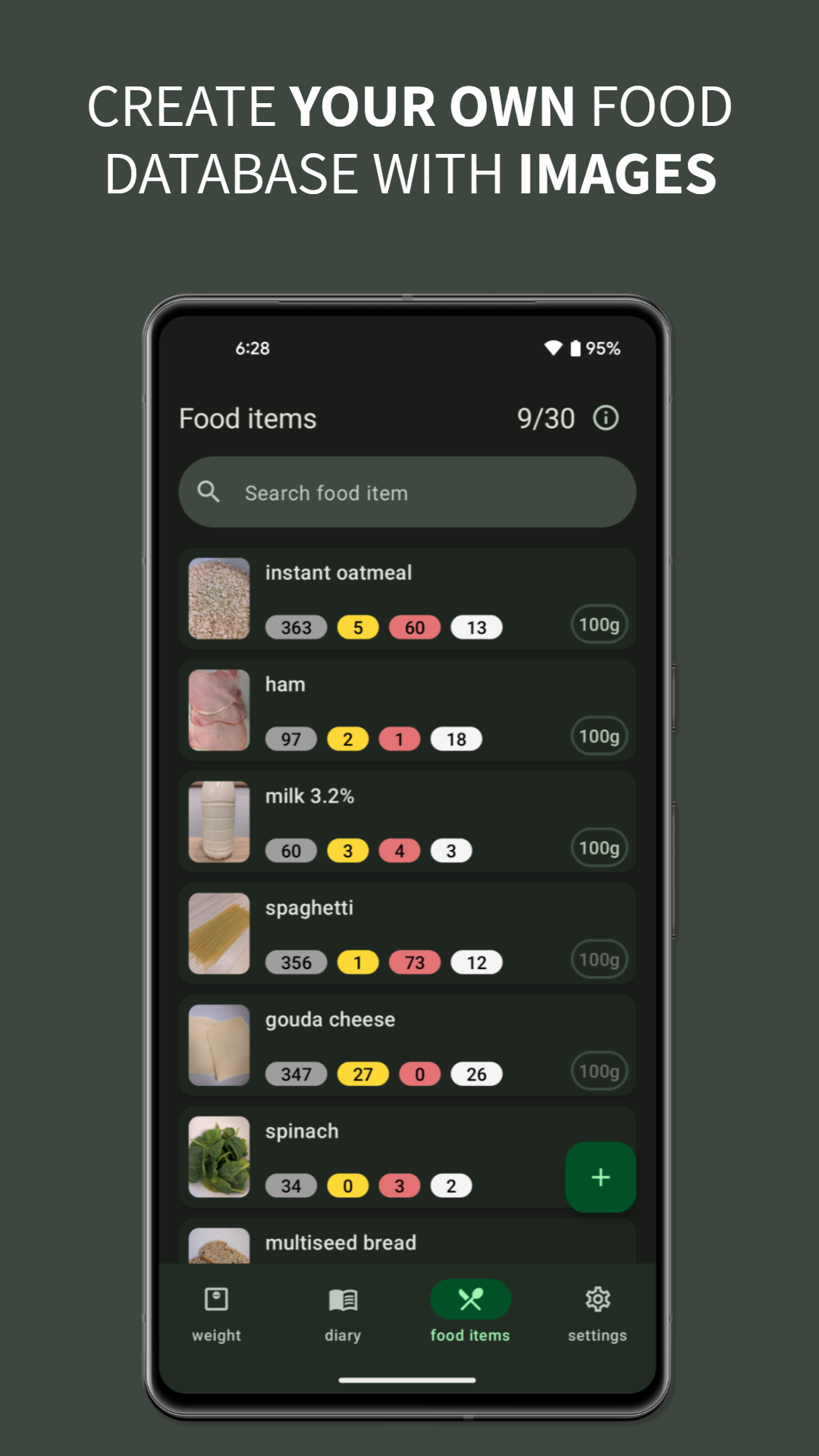 Mídia 3 de Calorias simples - Contador de calorias offline para Android