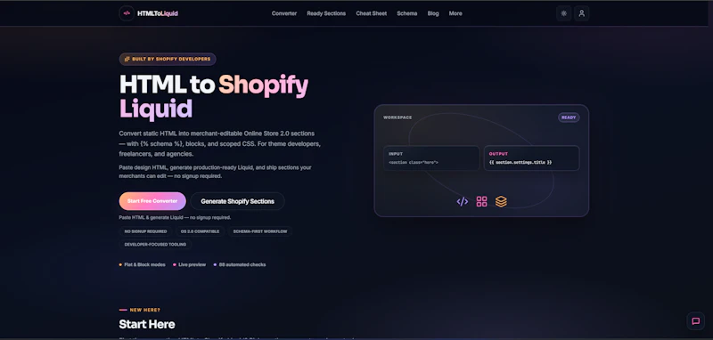 HTMLToLiquid Converter screenshot 5