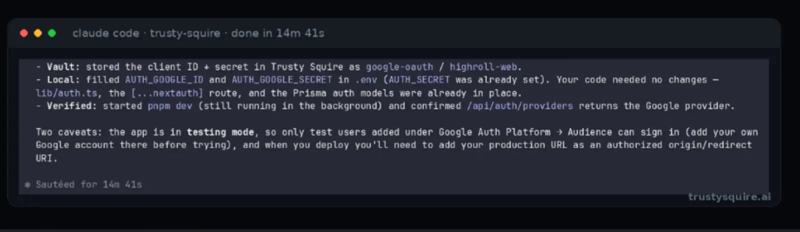 Trusty Squire screenshot 3