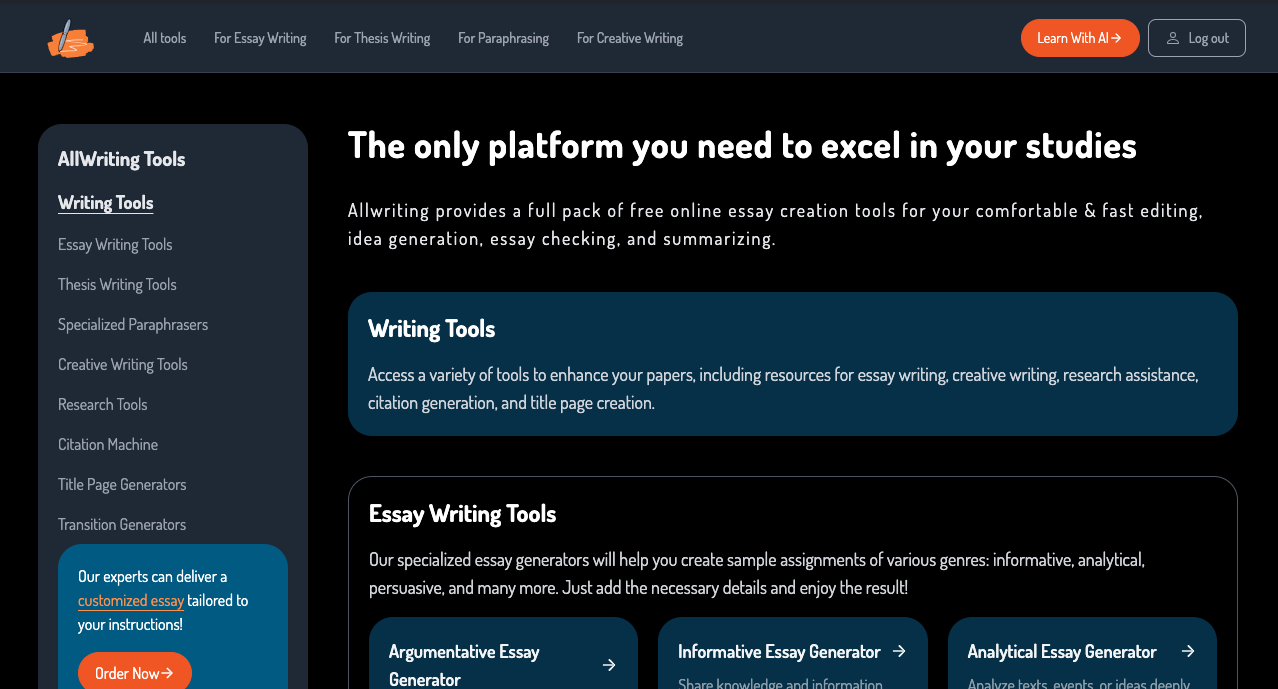 Media AllWriting - Nền tảng duy nhất bạn cần để vượt trội trong nghiên cứu của mình 3