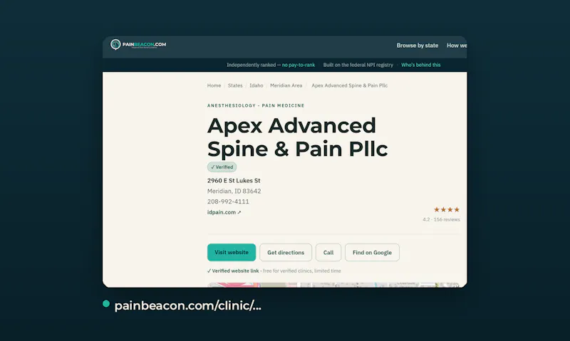 PainBeacon Pain Clinic Locator screenshot 1