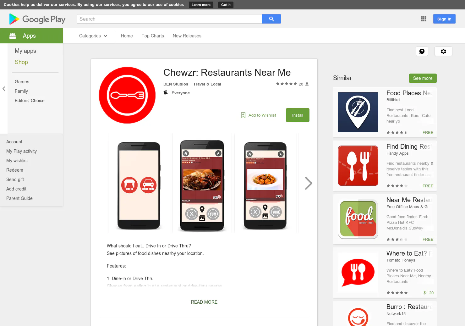 Tinder but for food