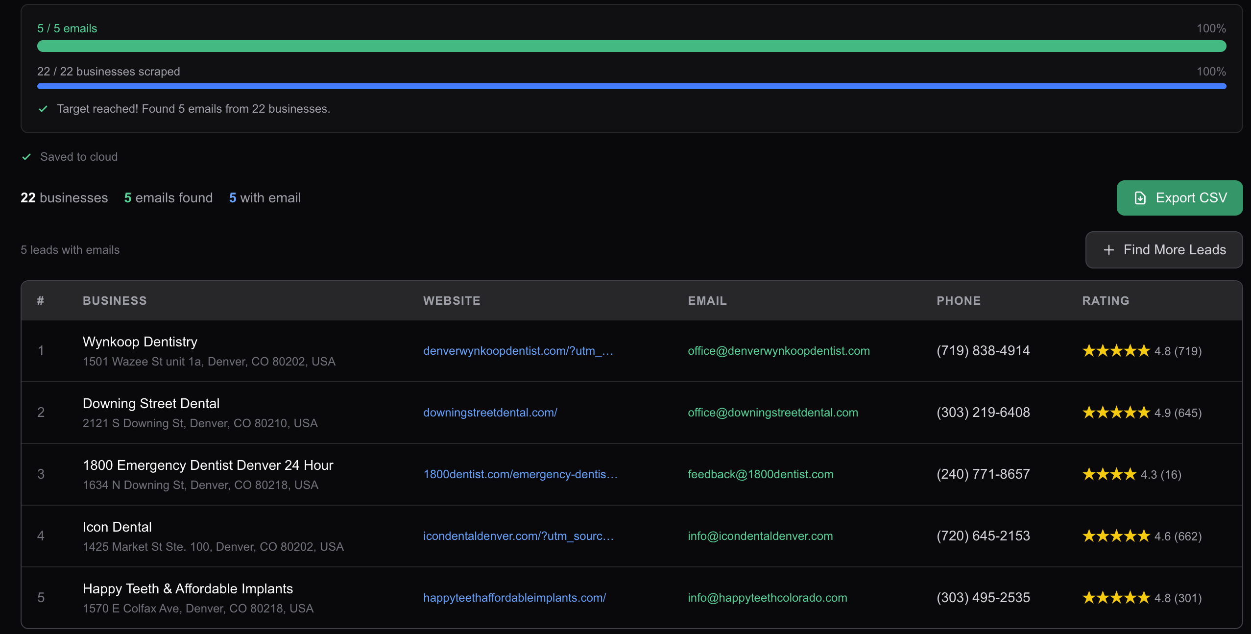 EasyEmailFinder.com (5 FREE Credits) - Main product screenshot demonstrating key features and user interface