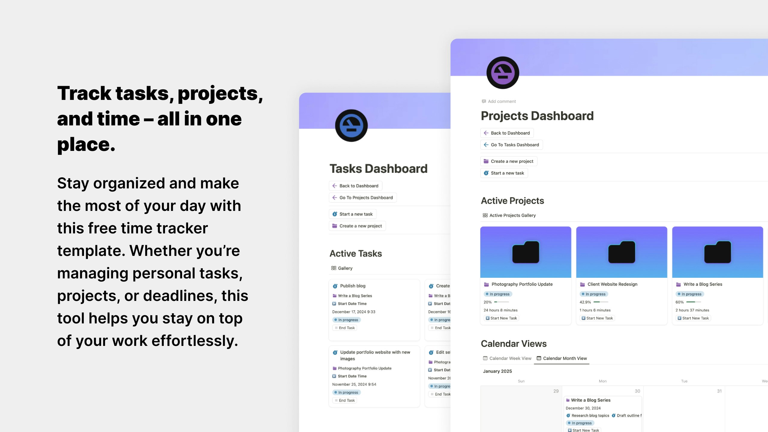 Notion Time Tracker ⏱ - Screenshot 2 preview