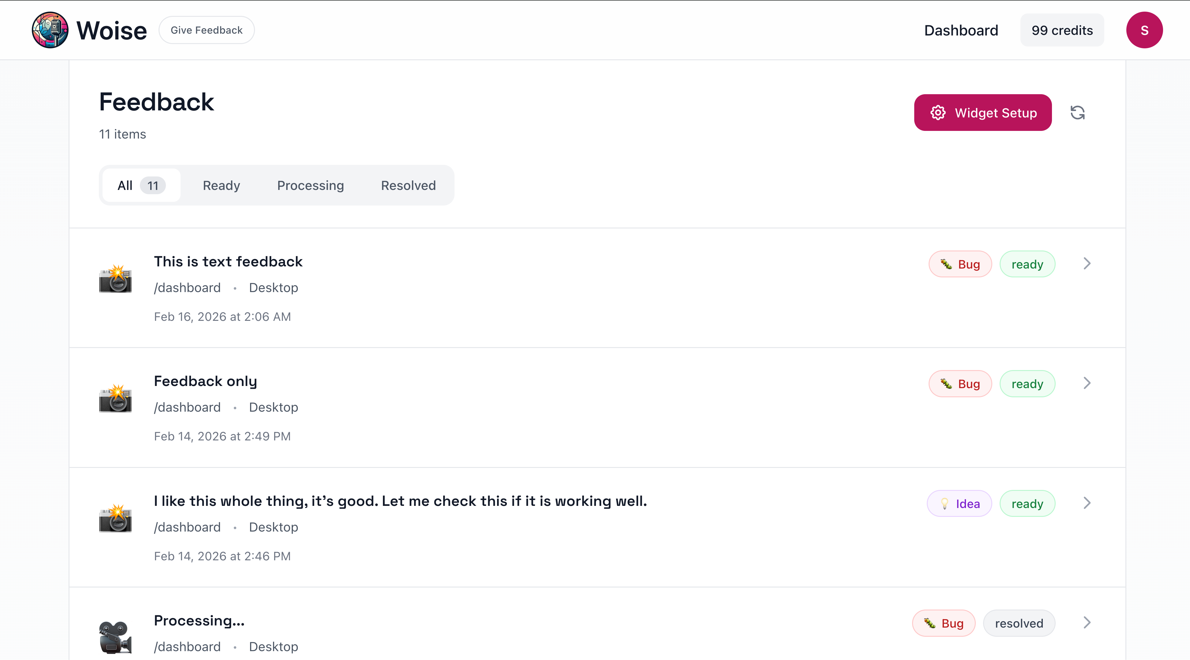 Woise - Screenshot 2 showing product features and functionality
