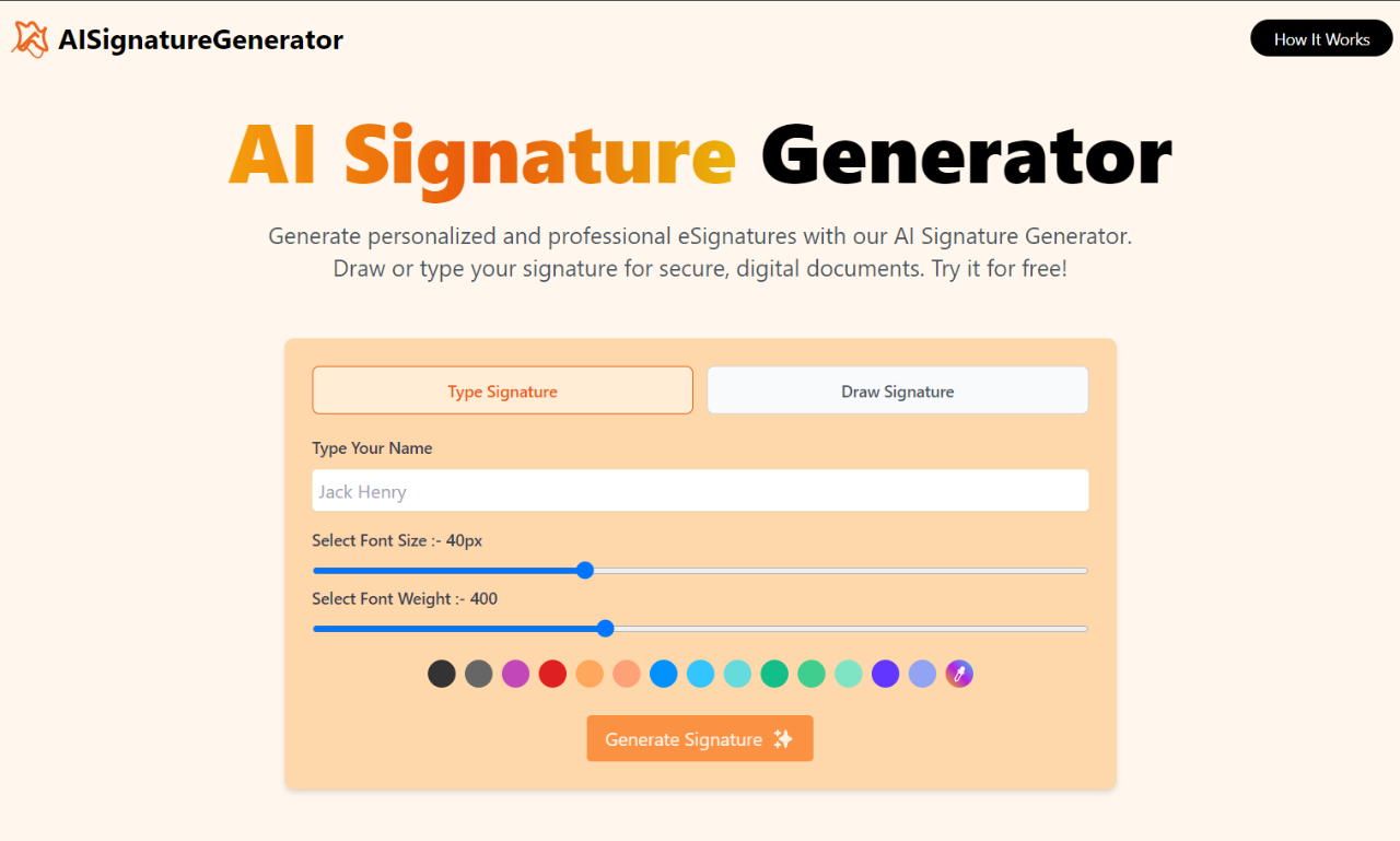 AI Signature Generator gallery image