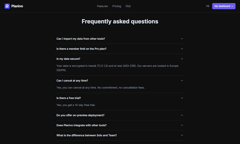 Planivo screenshot 5