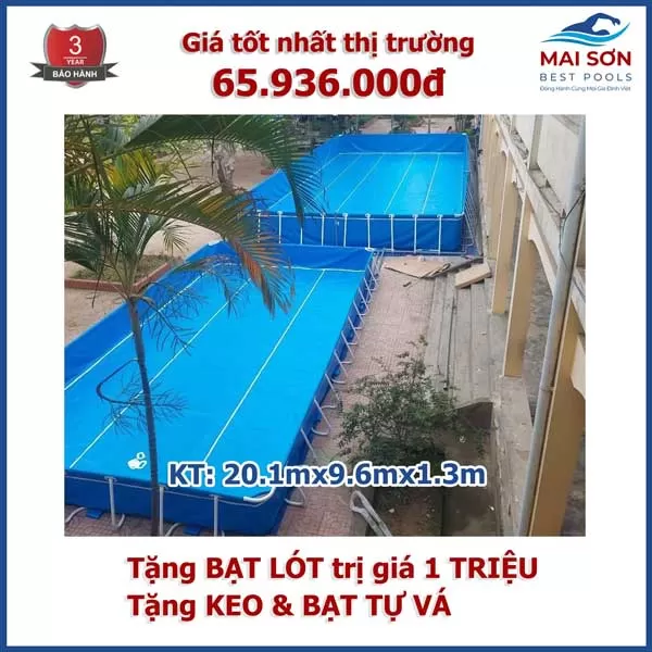 Bể Bơi Lắp Ghép Trường Học 20x10m gallery image