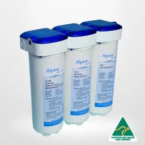 Alpine 3 Stage Undersink Water Filter - Product Hunt launch logo and brand identity