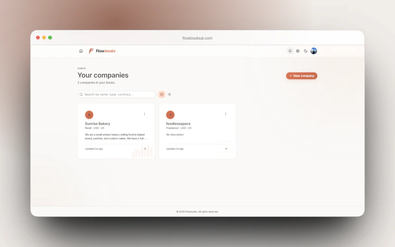 Flowbooks screenshot 2