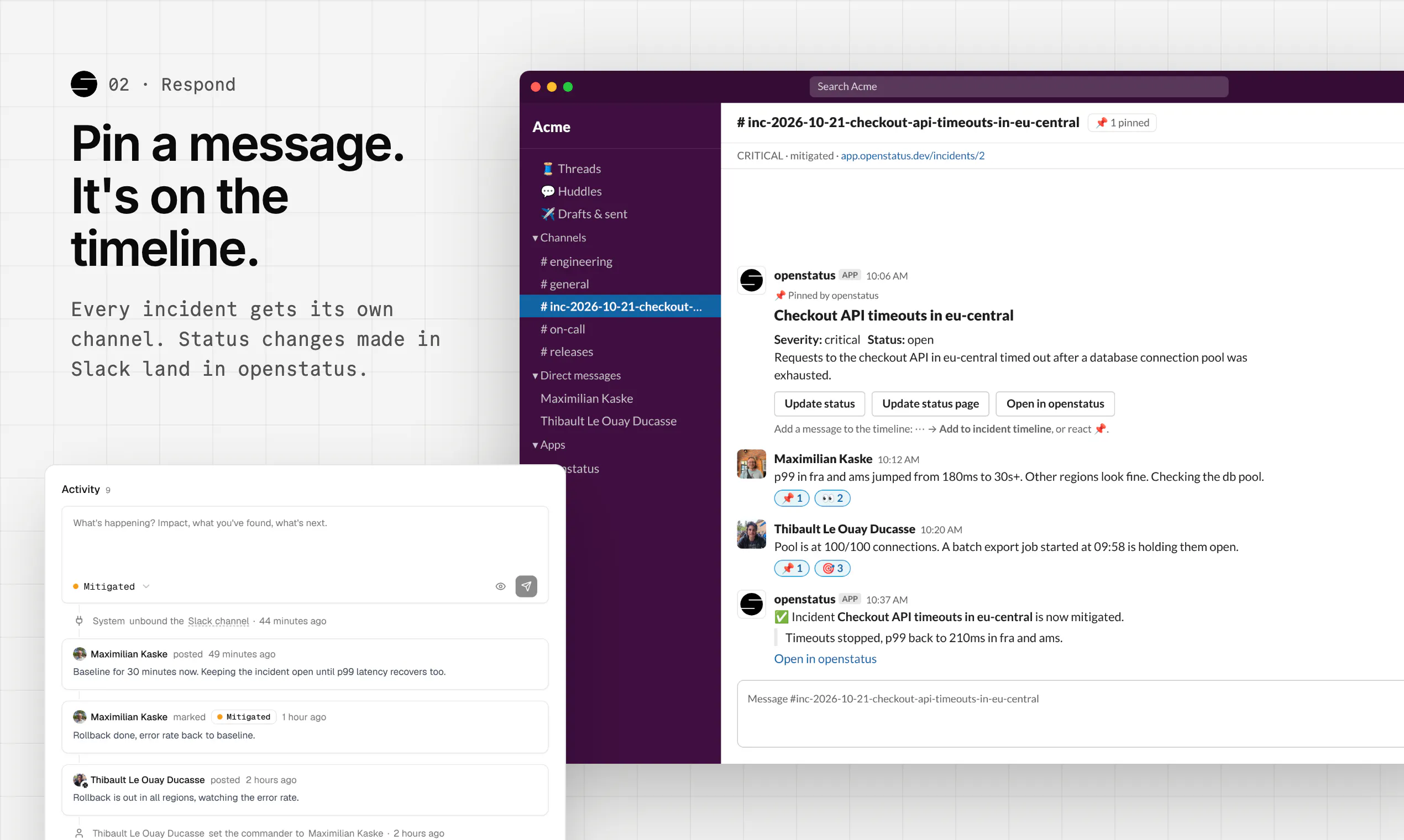 Openstatus Incident Management gallery image