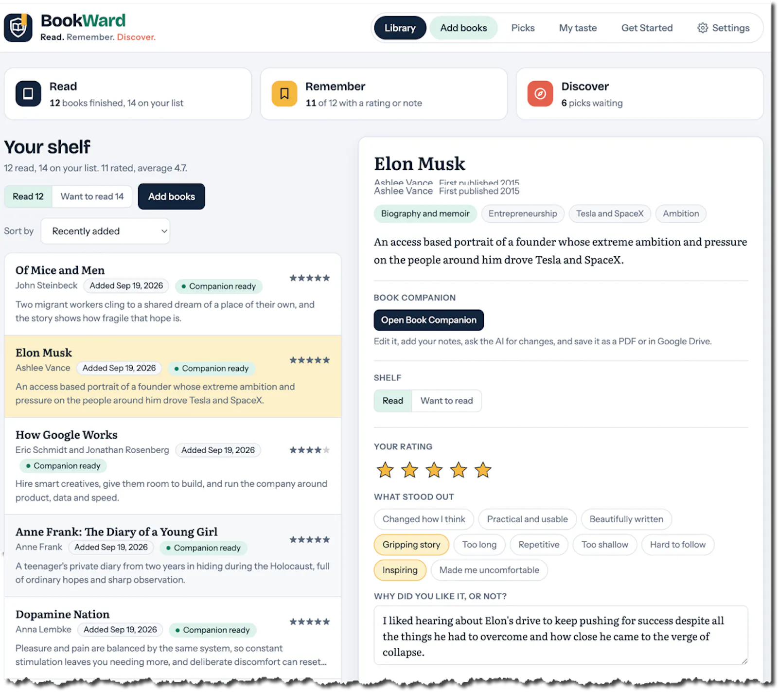 BookWard - Read, Remember, Discover screenshot 2