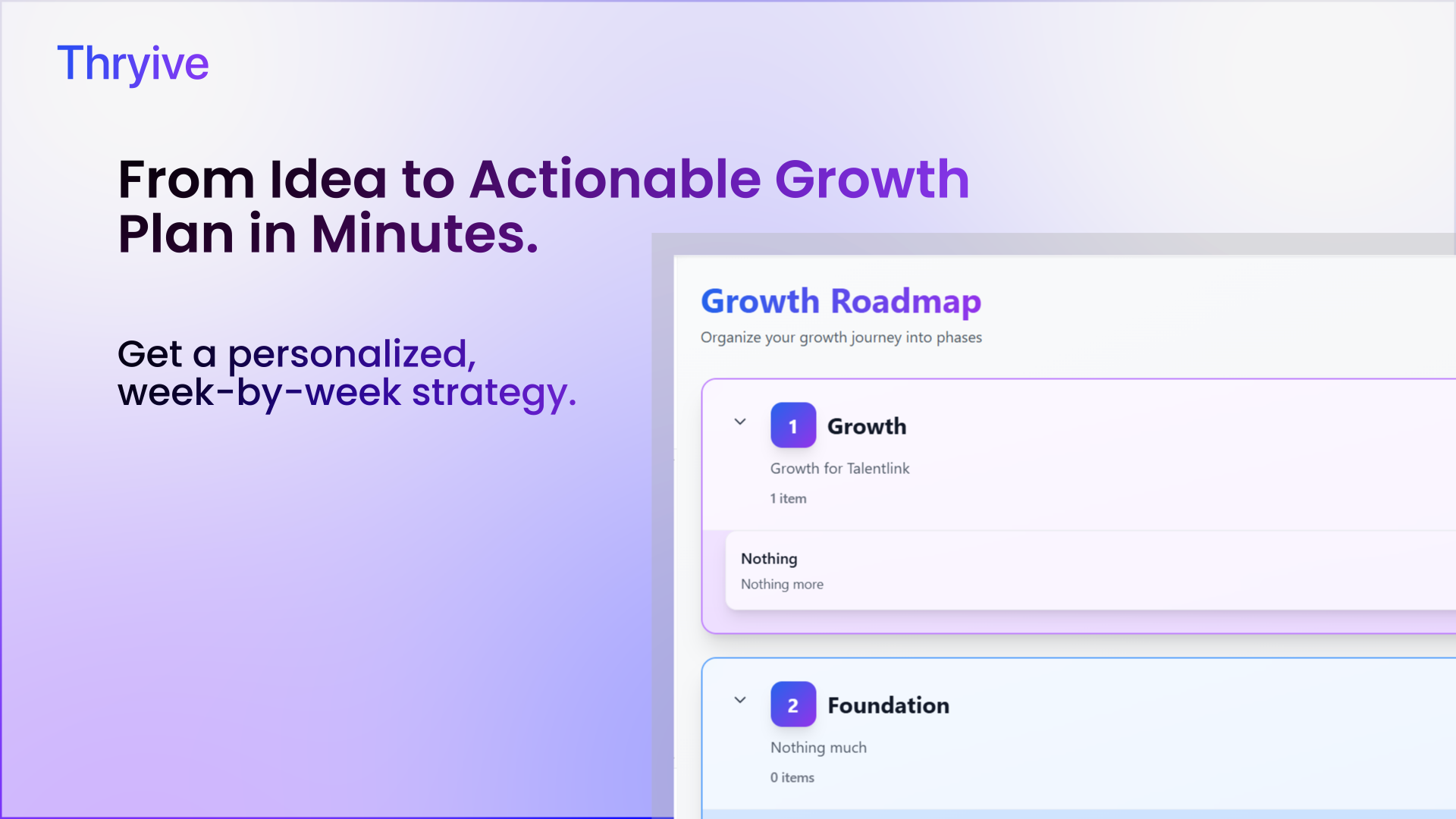 Thryive - Screenshot 2 showing product features and functionality