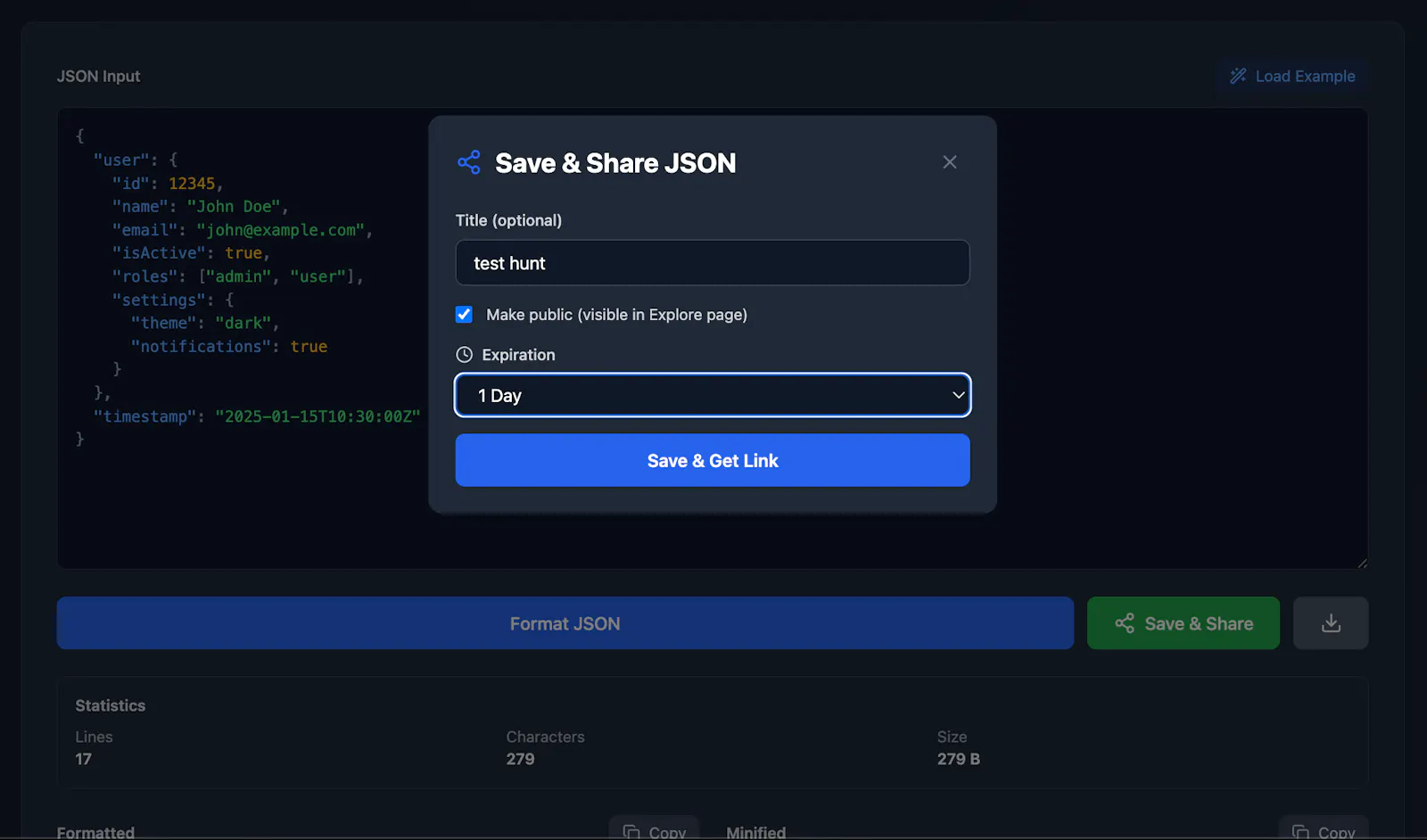 JSON Formatter Blob Viewer screenshot 8