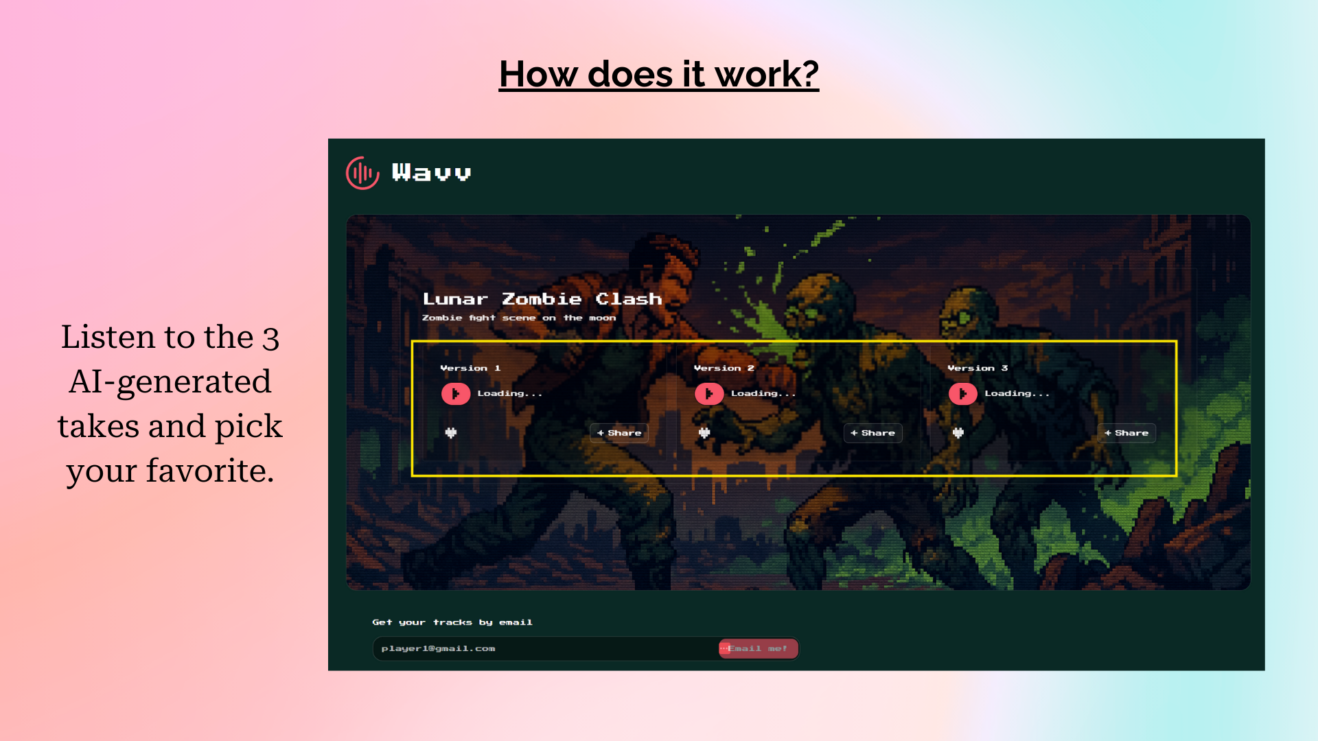 Média Wavv: Musique AI 8 bits - Revivez les vibrations rétro avec des bandes sonores 8 bits propulsées 5