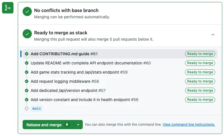 GitHub Stacked PRs screenshot 4