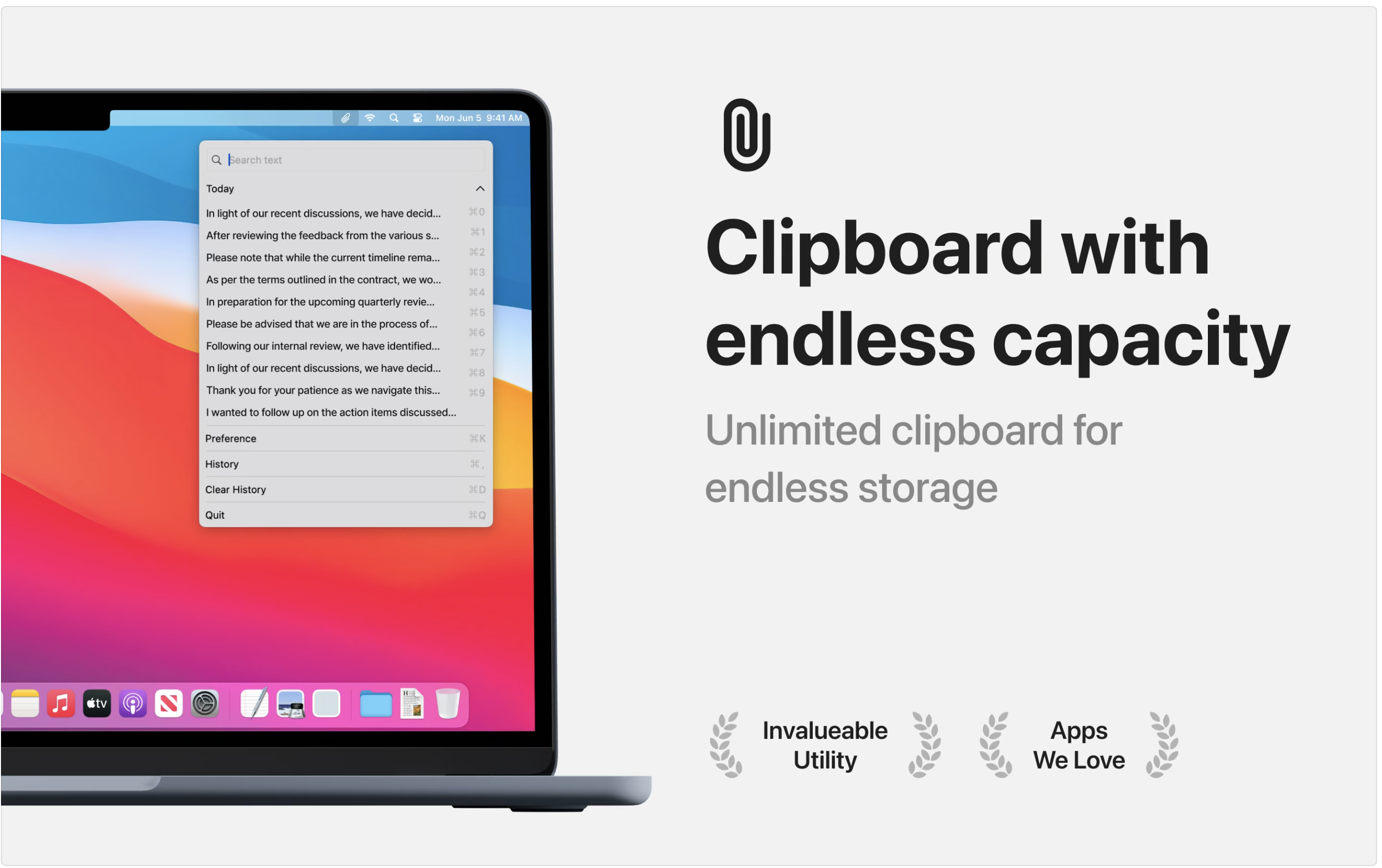 Clipsync - Synchroniseer, beheer en verbetert uw klembord op Mac media 2
