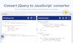 JQuery to JavaScript converter  image