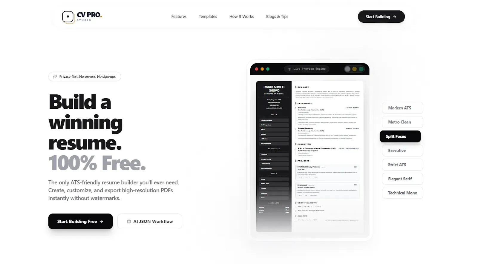 CV PRO screenshot 1