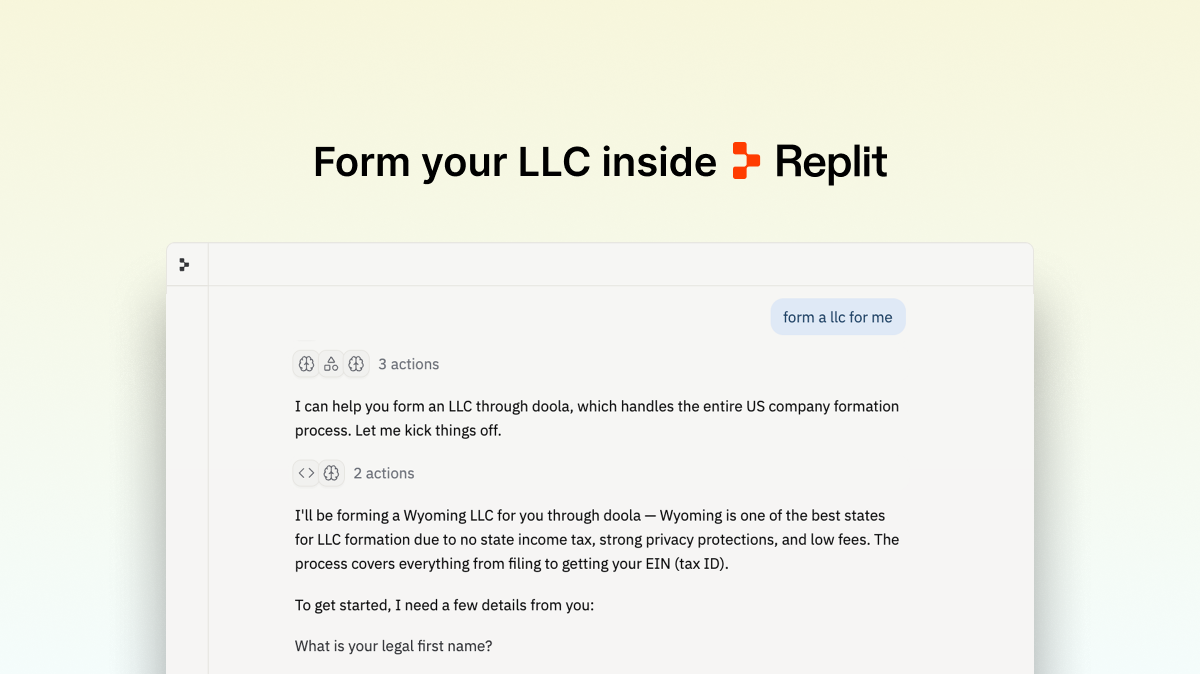 doola MCP for US LLC Formation gallery image