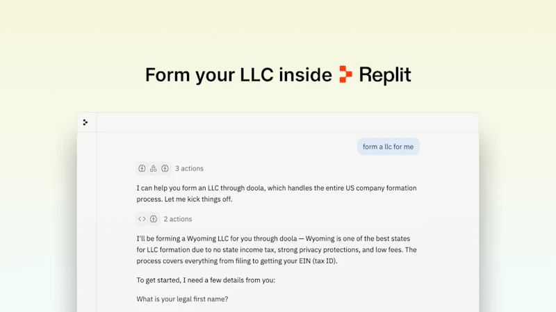 doola MCP for US LLC Formation screenshot 4