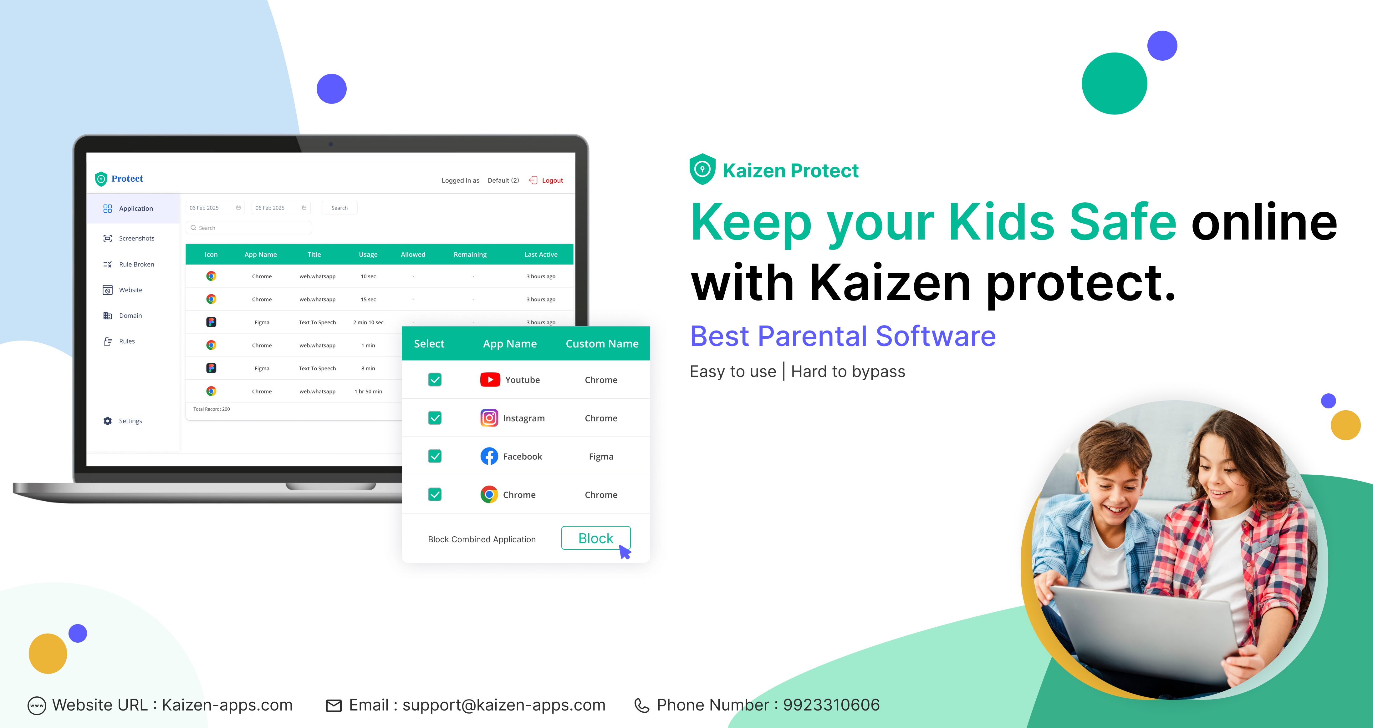 Media Kaizen melindungi - Lebih baik daripada Kaspersky Kids: Kaizen melindungi keluarga 2