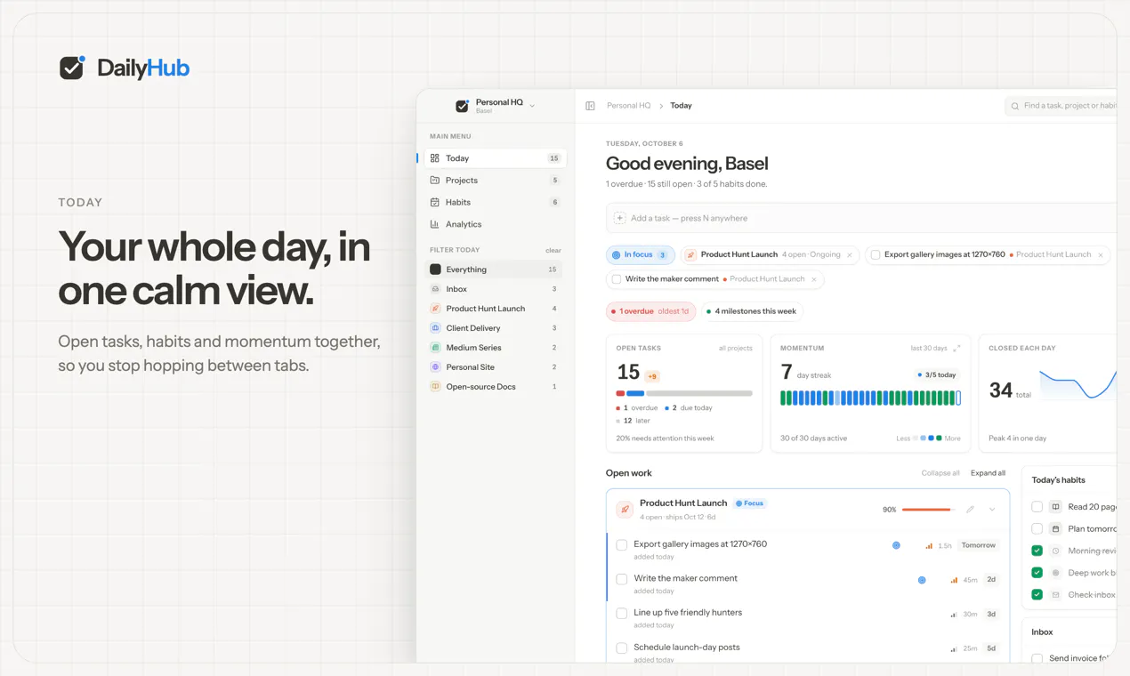 DailyHub screenshot 2