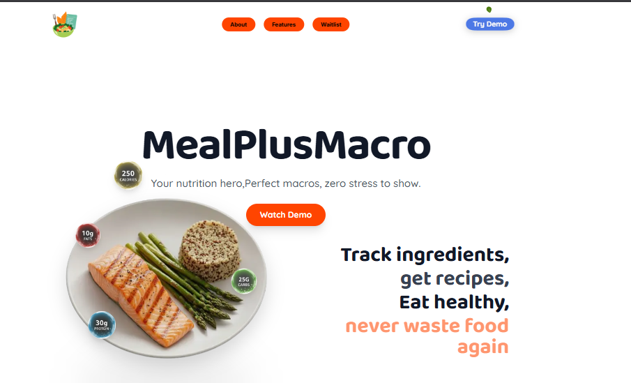 MealPlusMacro - Screenshot 2 showing product features and functionality