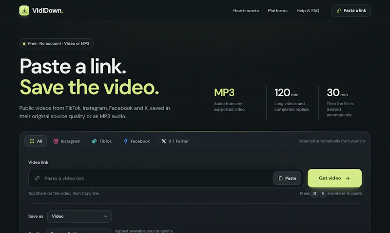 VidiDown screenshot 2