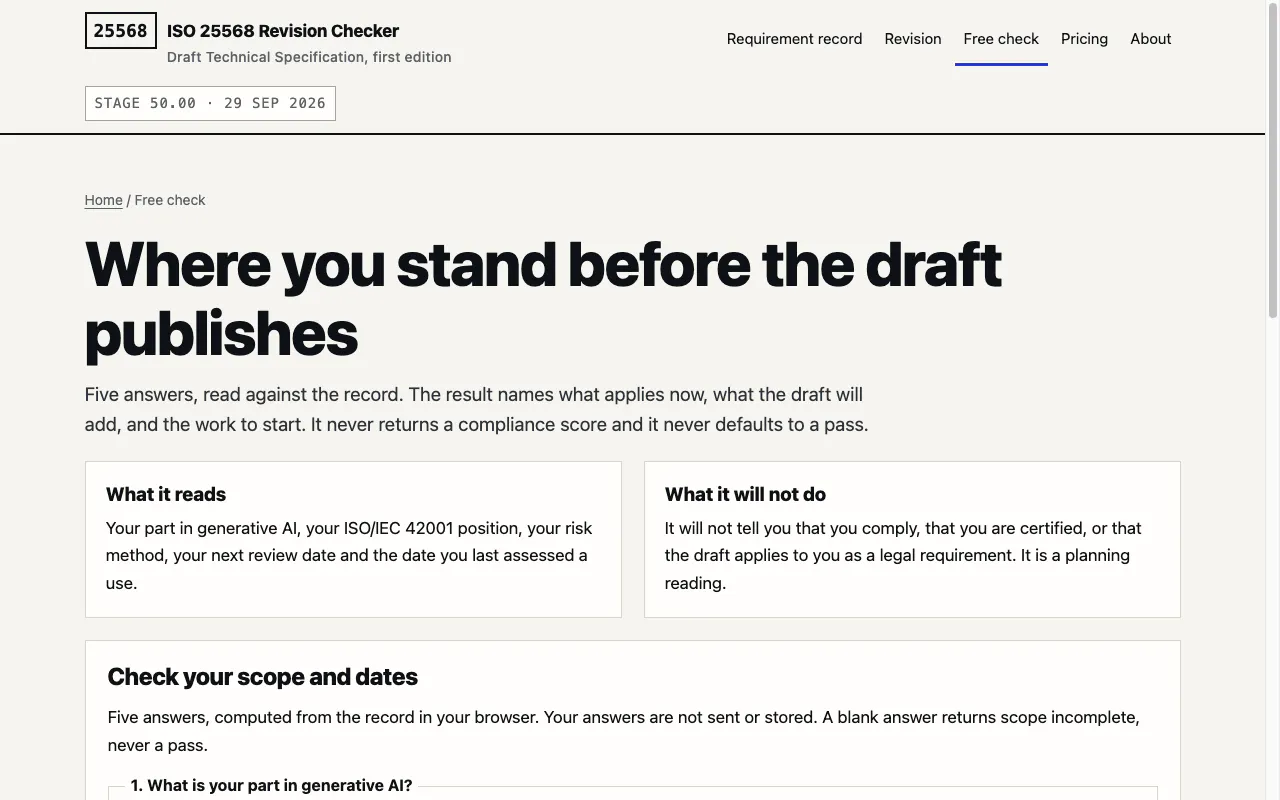 ISO 25568 Revision Checker gallery image