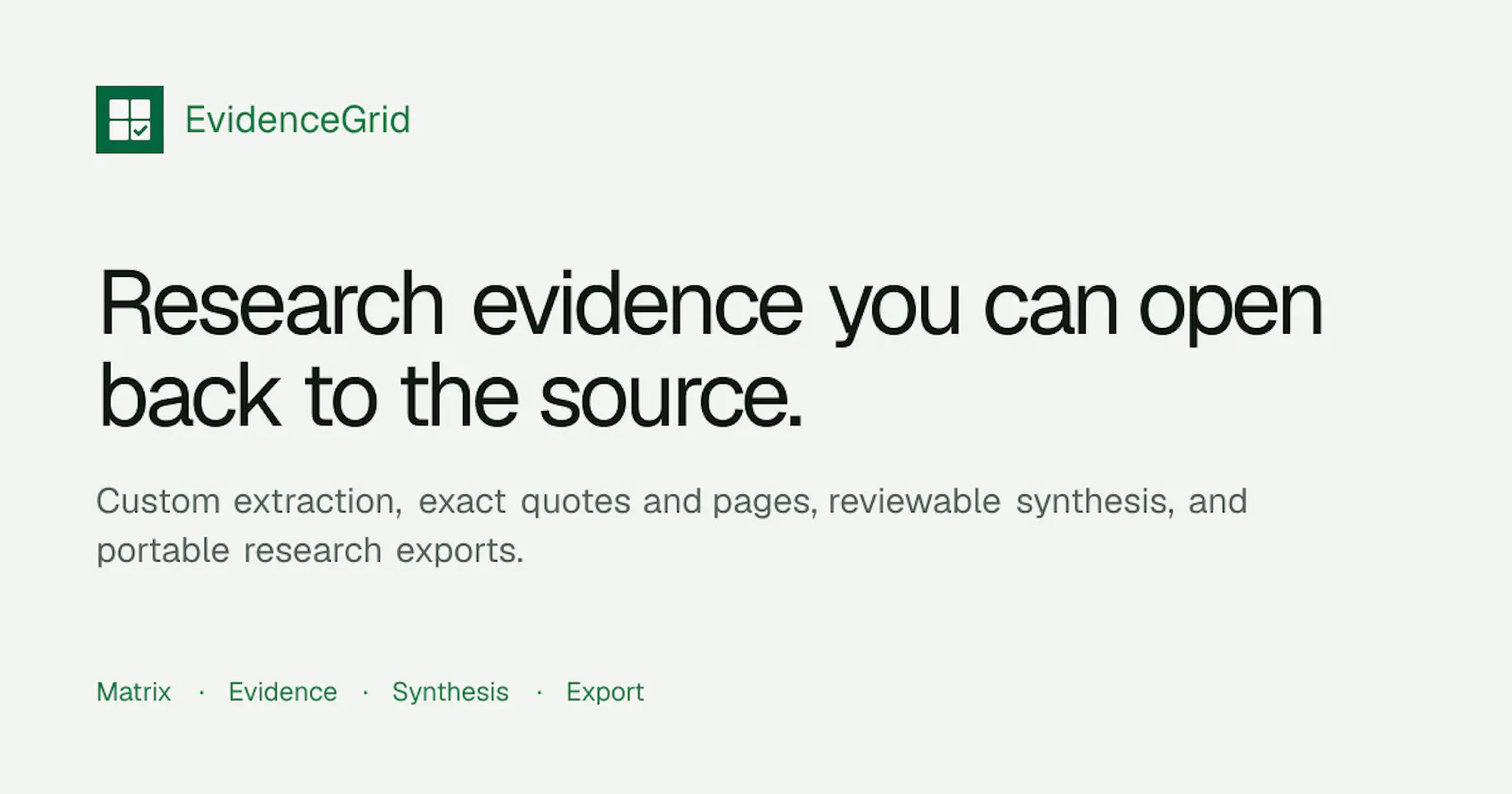 EvidenceGrid screenshot 1