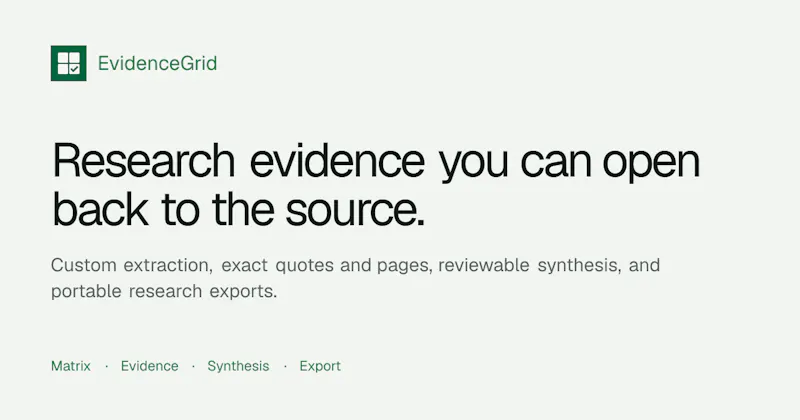 EvidenceGrid screenshot 1