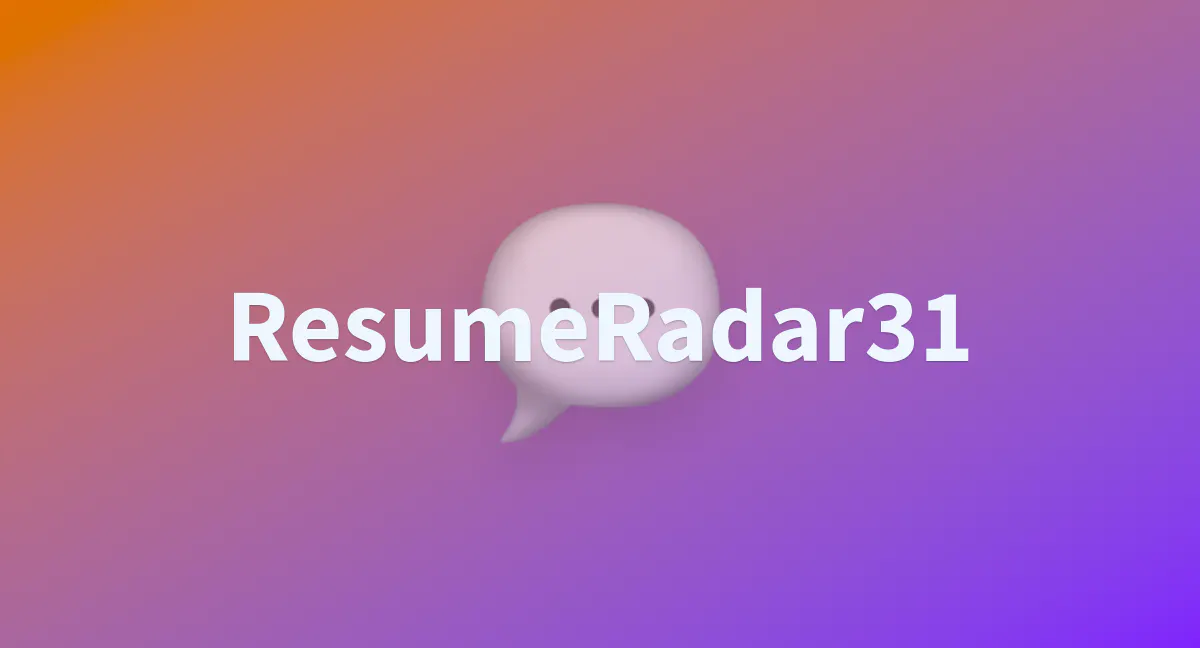ResumeRadar31 제품 배너
