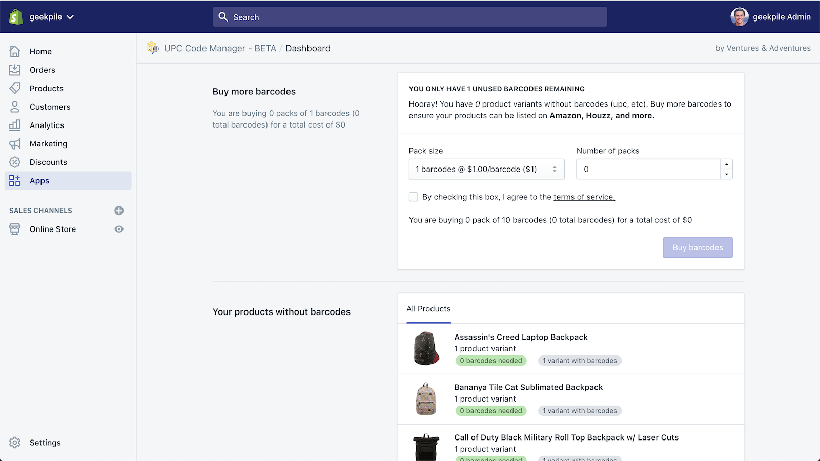 UPC Code Manager gallery image