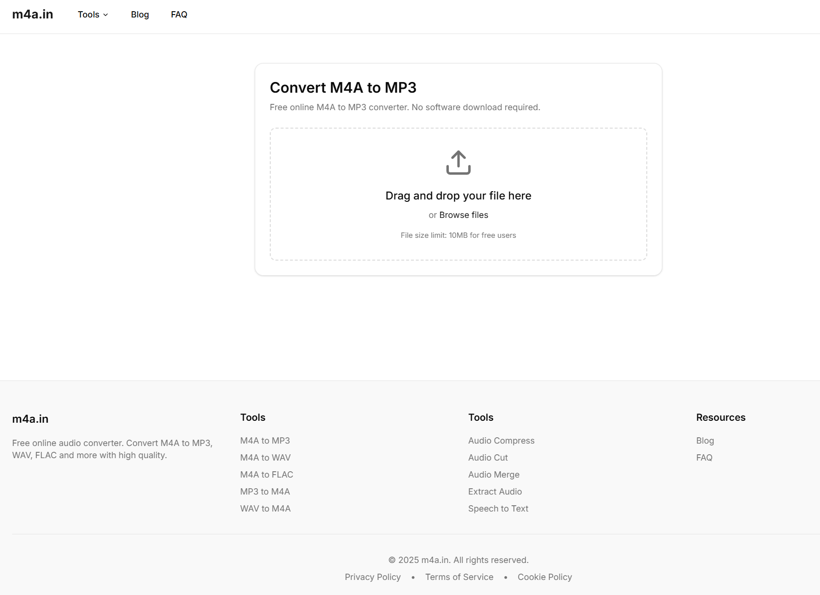 Média m4a.in - Outils audio en ligne 3
