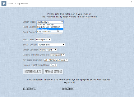 Scroll to Top Button gallery image