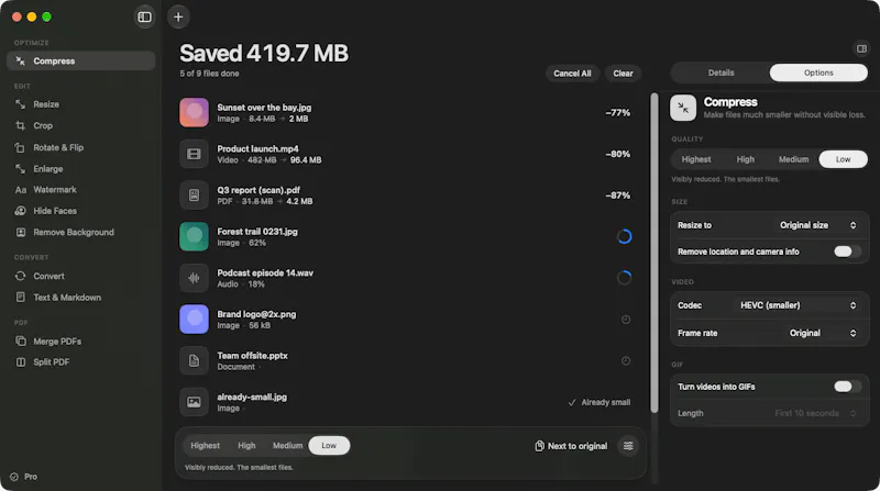 Squeezo screenshot 1