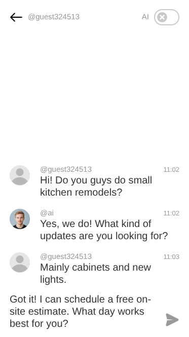 Account & AI Chat Widgets gallery image