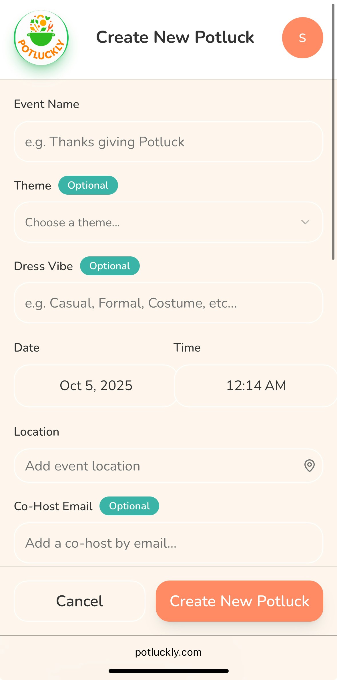 Potluckly - Perfect Potluck Planning App gallery image
