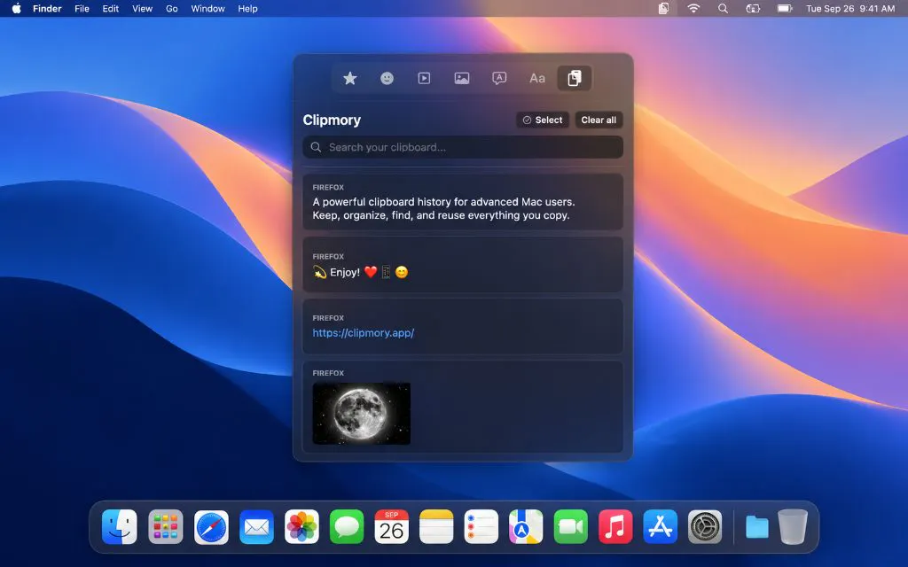 Clipmory — Clipboard History for Mac  gallery image