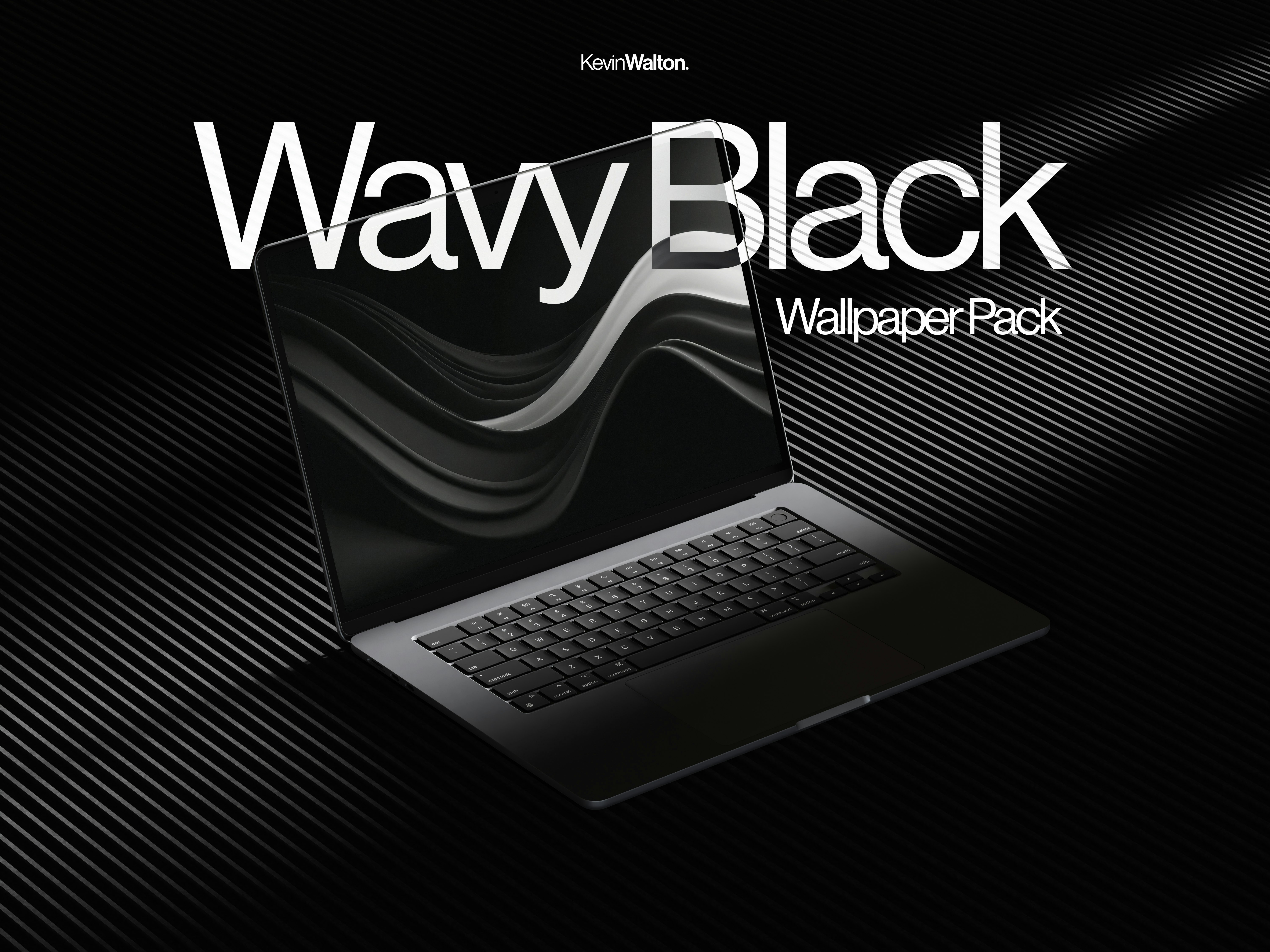 Wavy Black Free Wallpaper Pack gallery image
