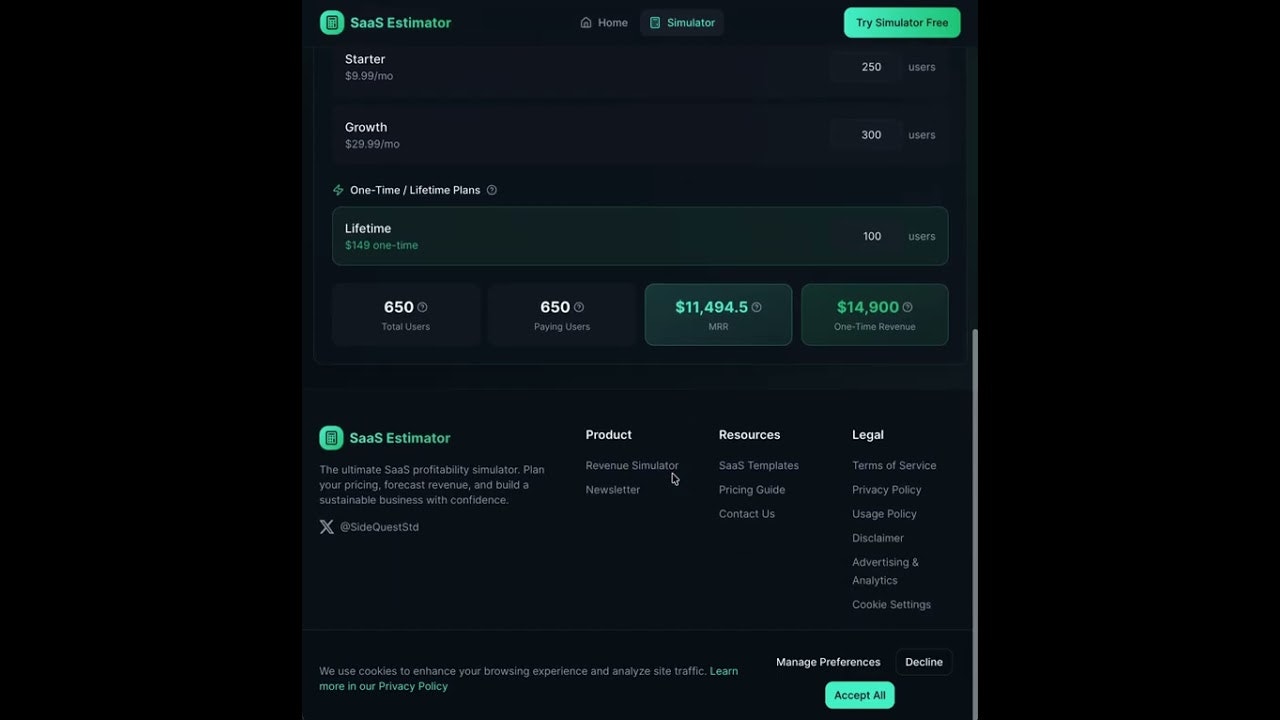 SaaS Estimator gallery image