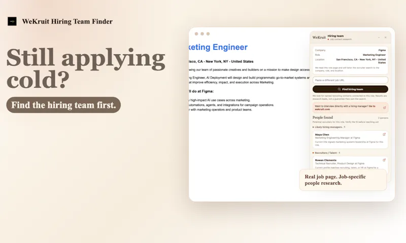 WeKruit Hiring Team Finder screenshot 1