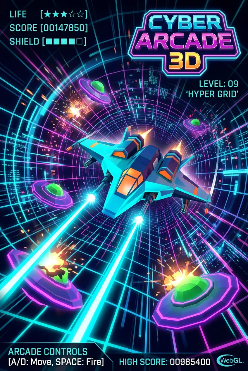 CYBER ARCADE 3D ARENA — WebGL & AR Games gallery image