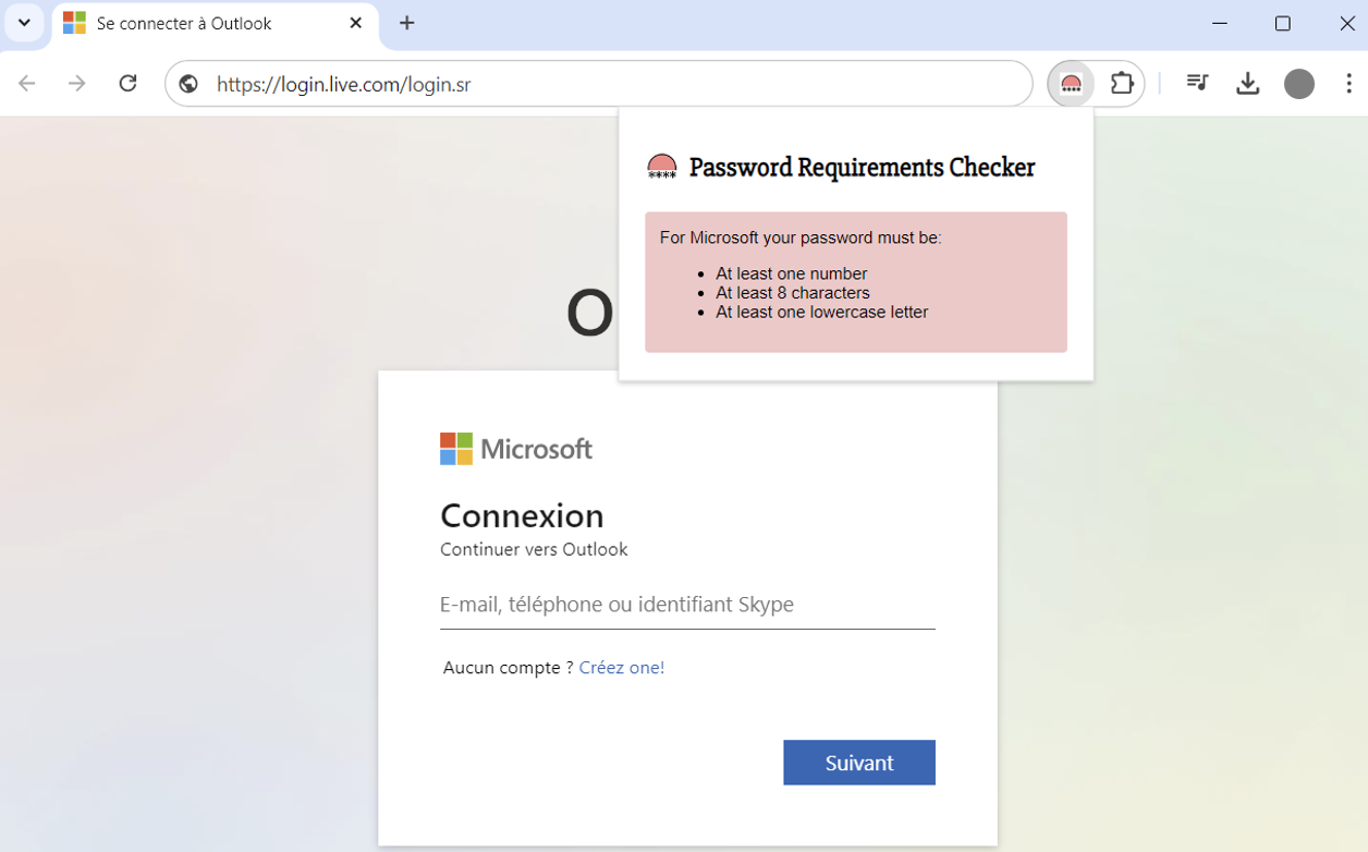 Wachtwoordvereisten Checker media 2