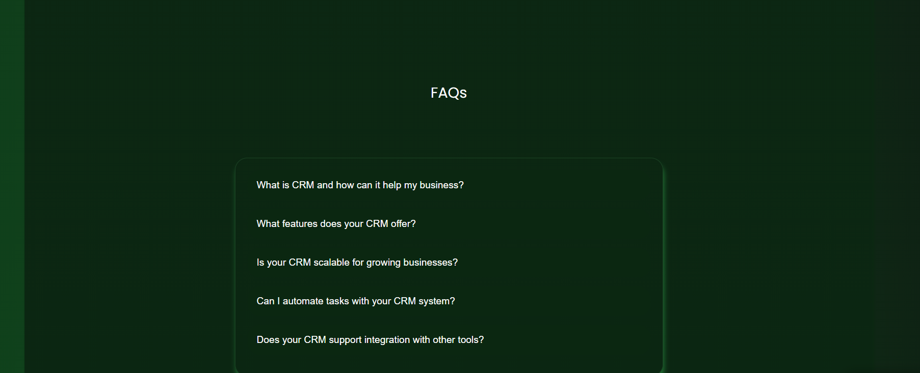 Целевая страница CRM Bubbsell media 5
