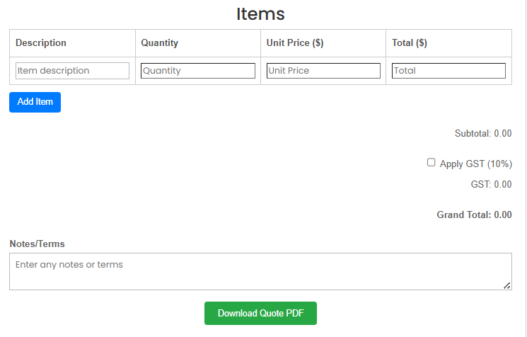 Interactive Quote Maker PDF Tool media 2
